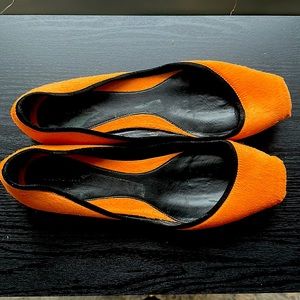 Celine Pony Hair Square Toe flats